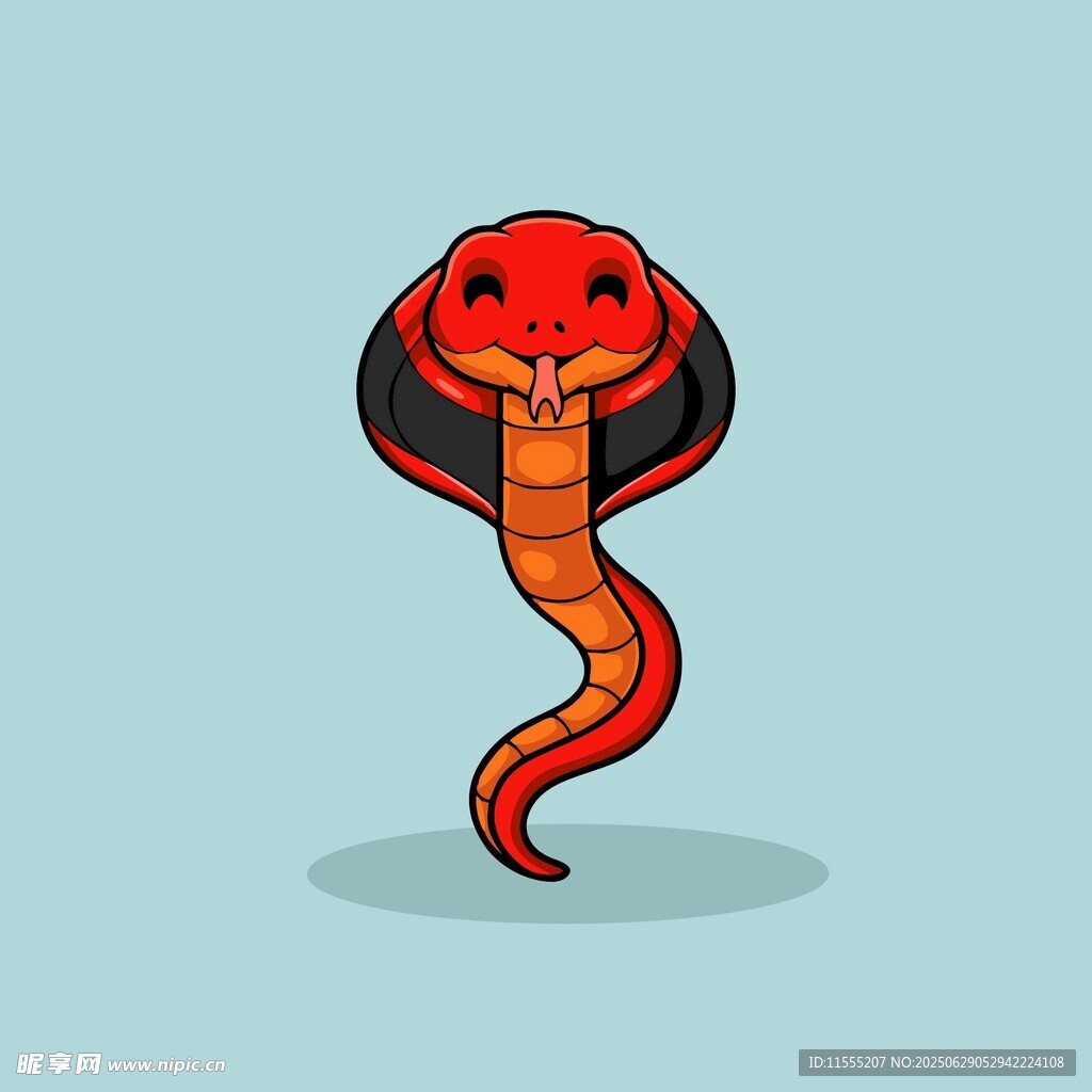 卡通眼镜蛇形象
