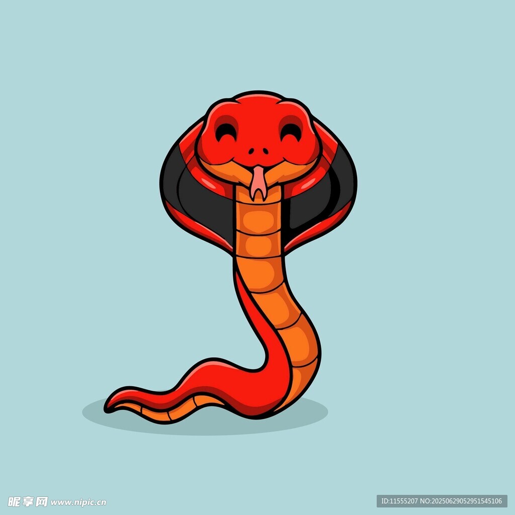 卡通眼镜蛇形象