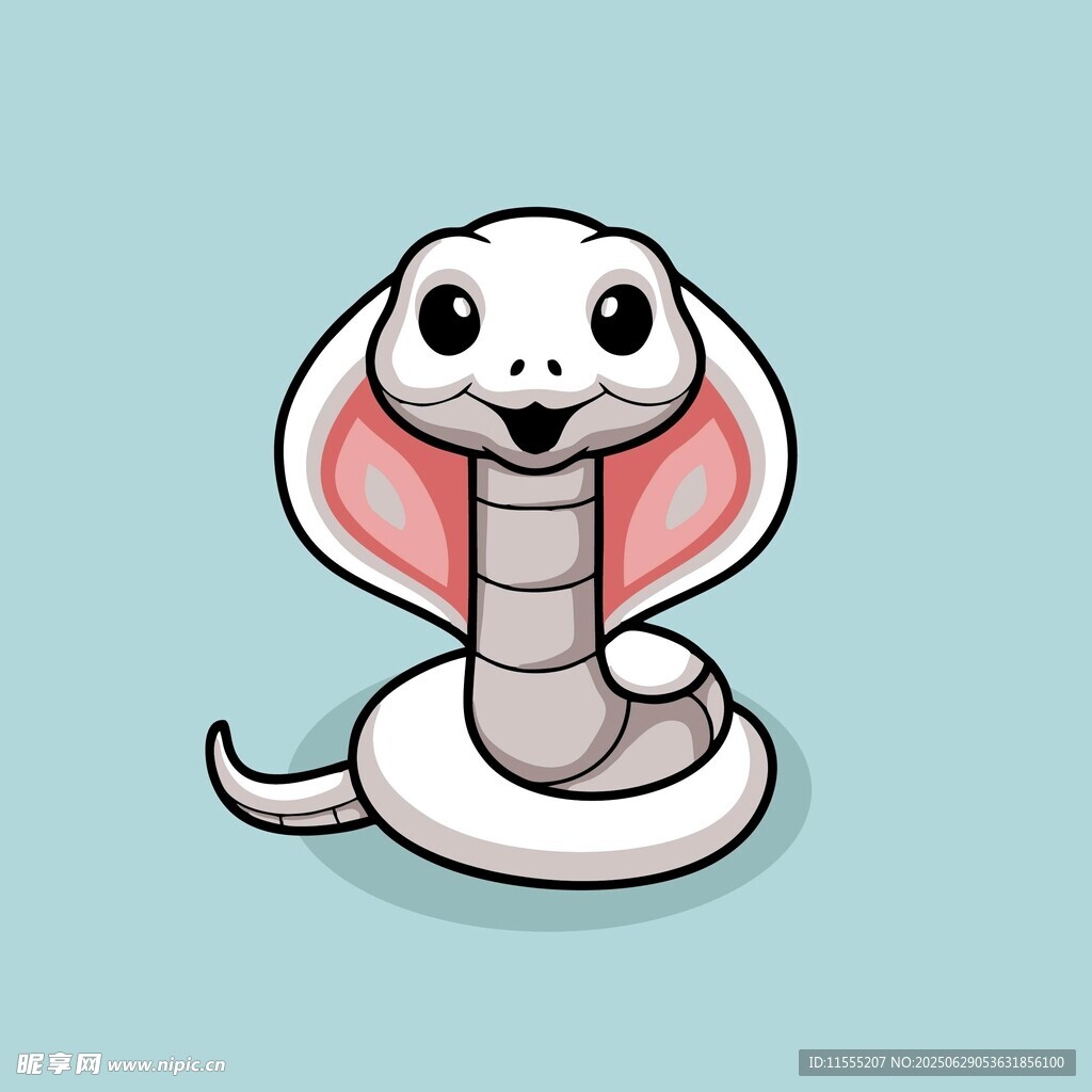 可爱卡通眼镜蛇形象