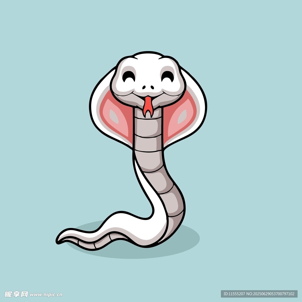 可爱卡通眼镜蛇形象