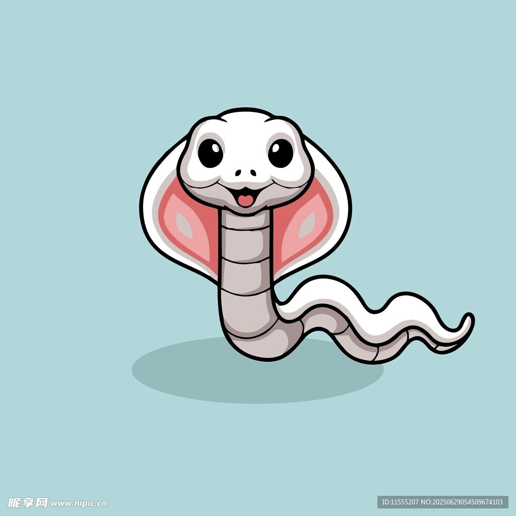 可爱卡通眼镜蛇形象