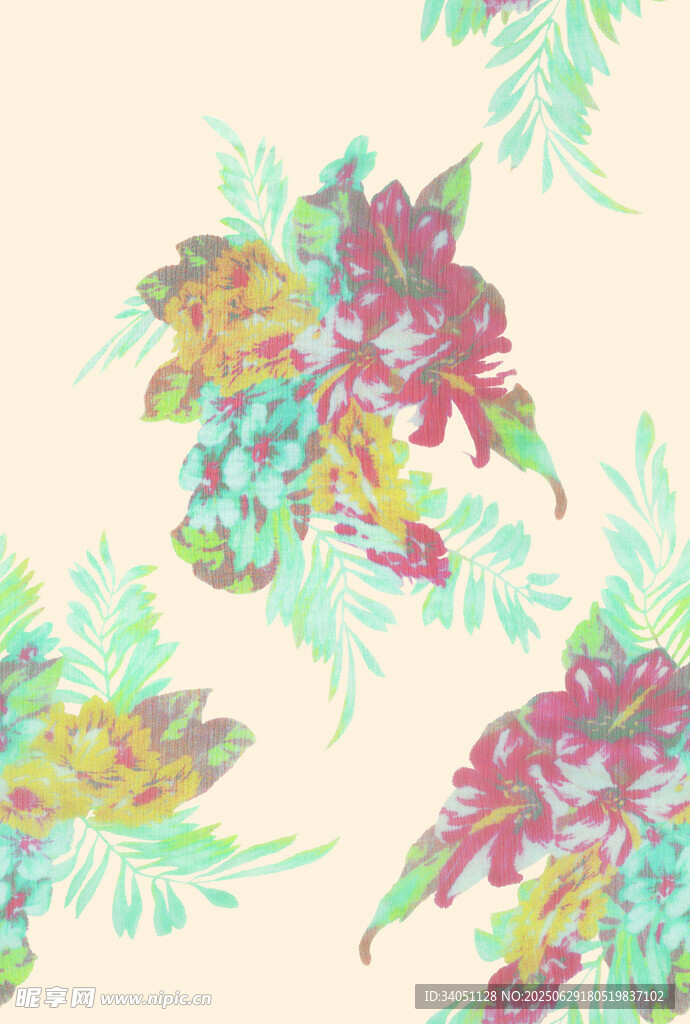 多彩花卉图案背景