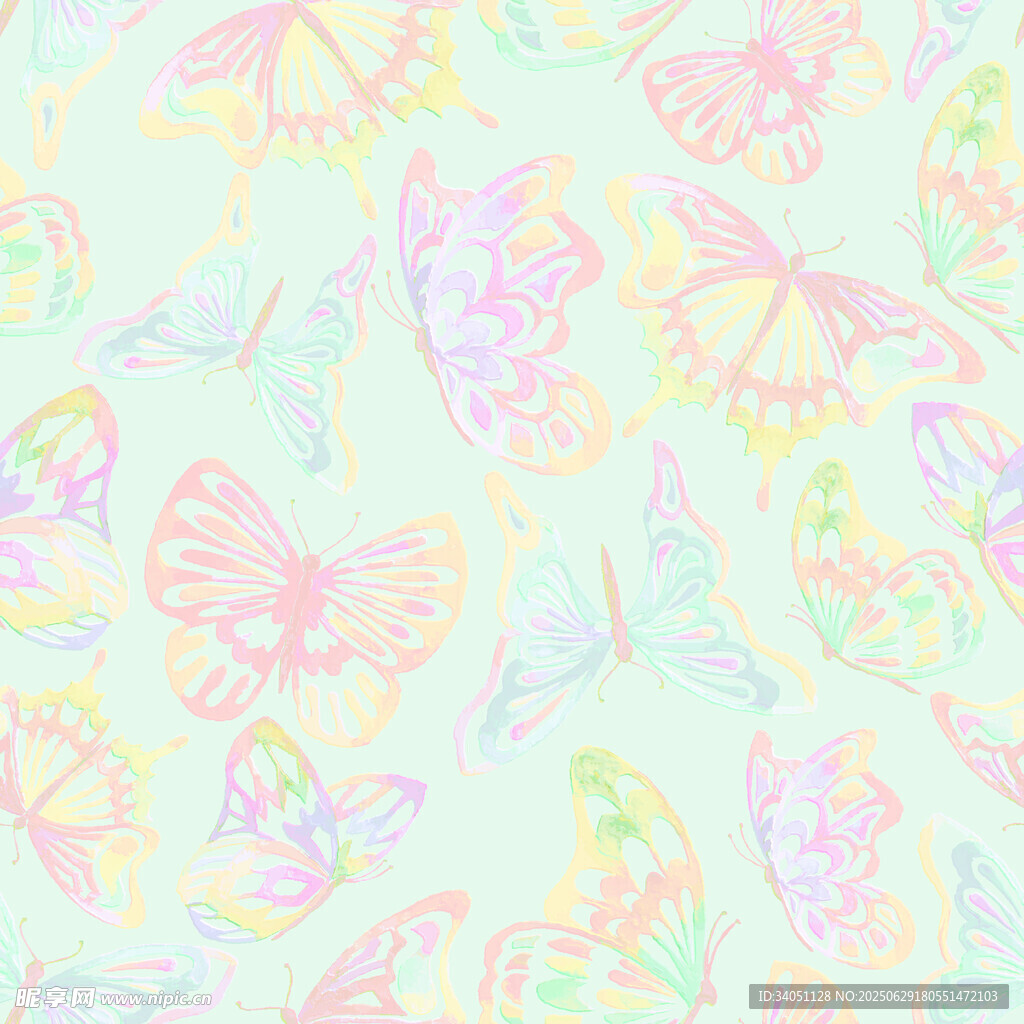 梦幻蝴蝶图案背景