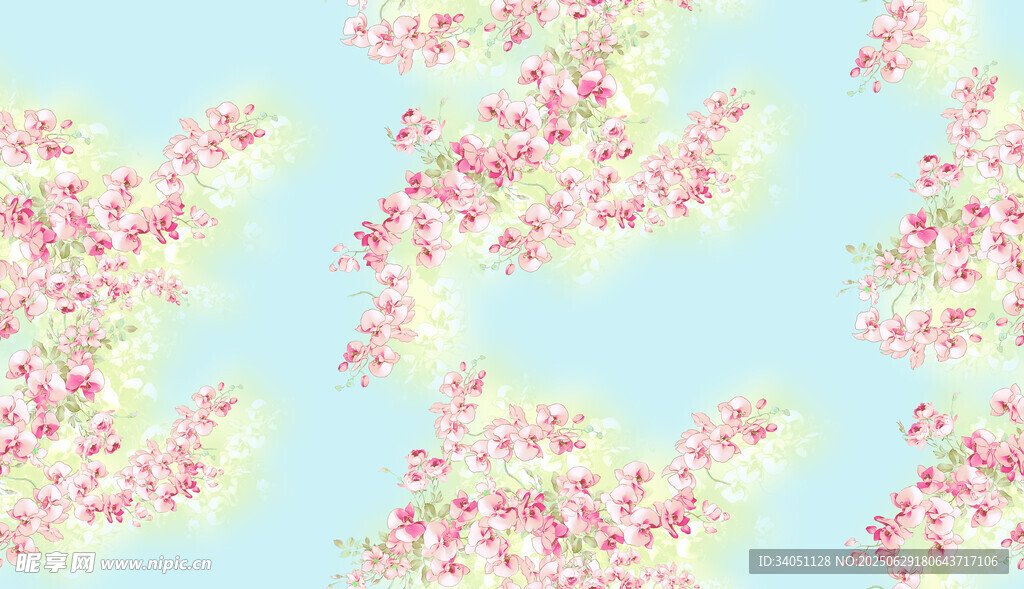 清新花卉图案背景