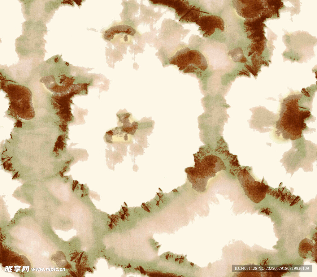 抽象晕染花纹图案