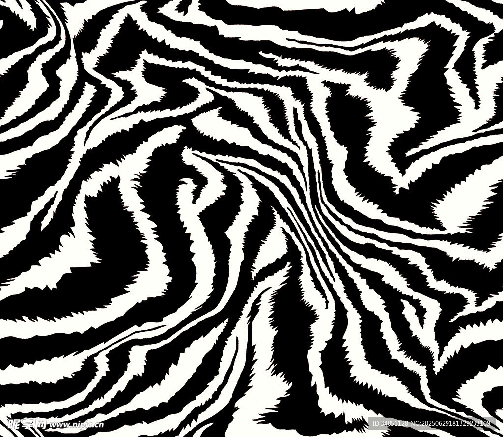 黑白斑马纹抽象图案