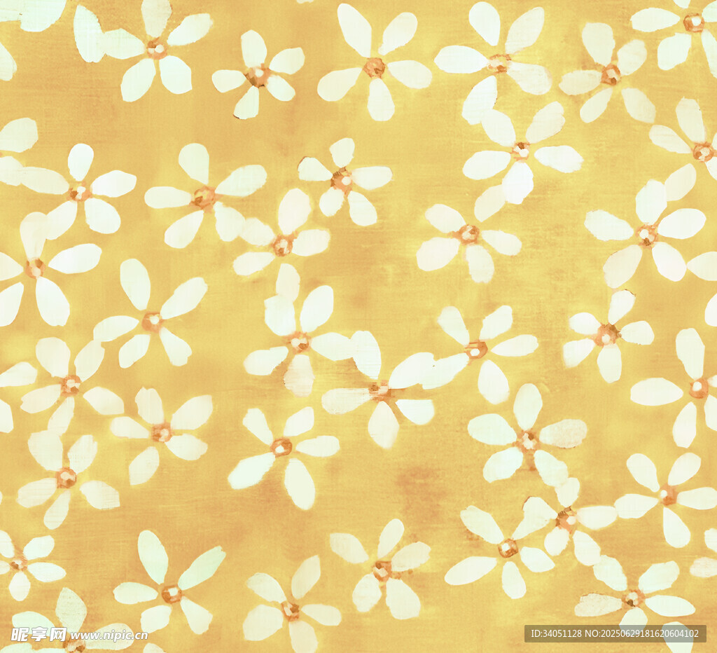 黄色小花图案背景