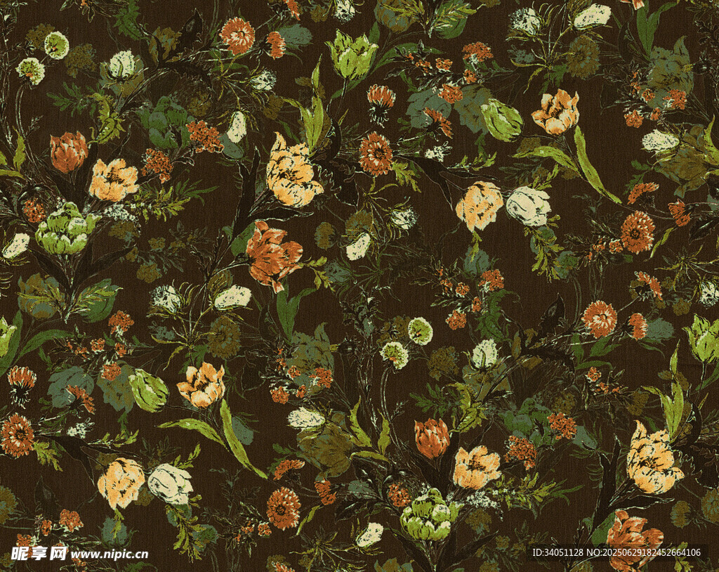 复古花卉图案背景