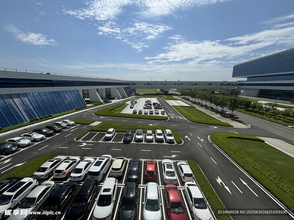 大型停车场全景