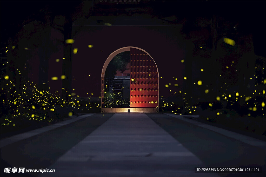 古建筑萤火虫
