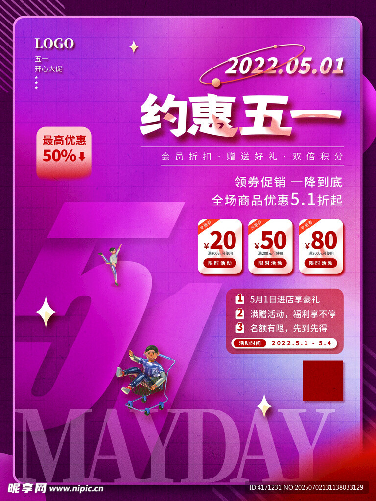 五一促销海报