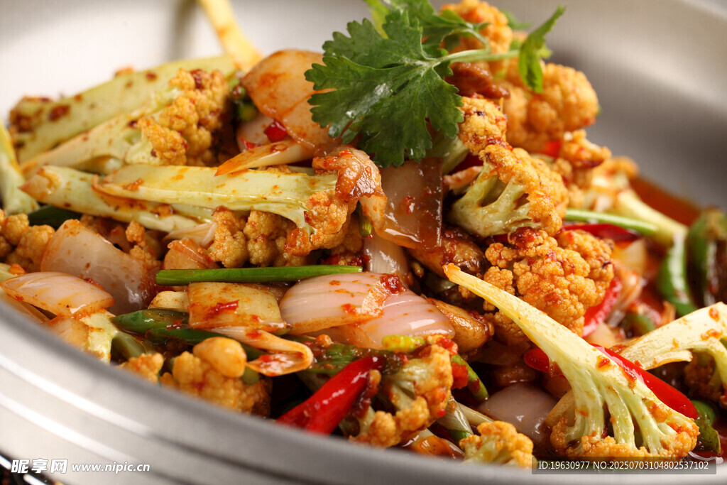 香辣美味炒花菜