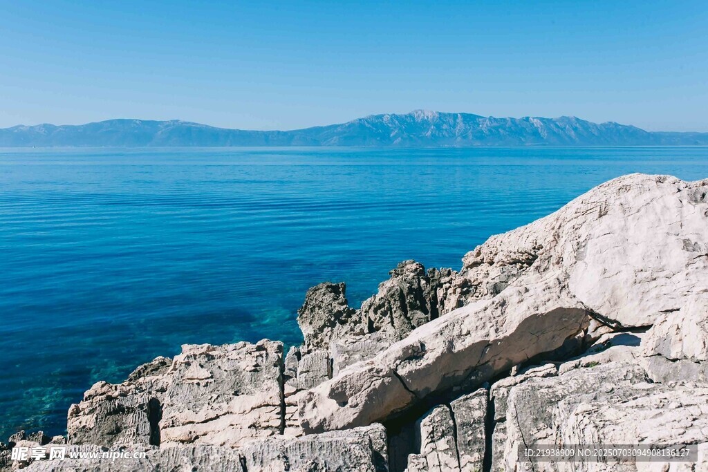 悬崖边的海豹与辽阔海景