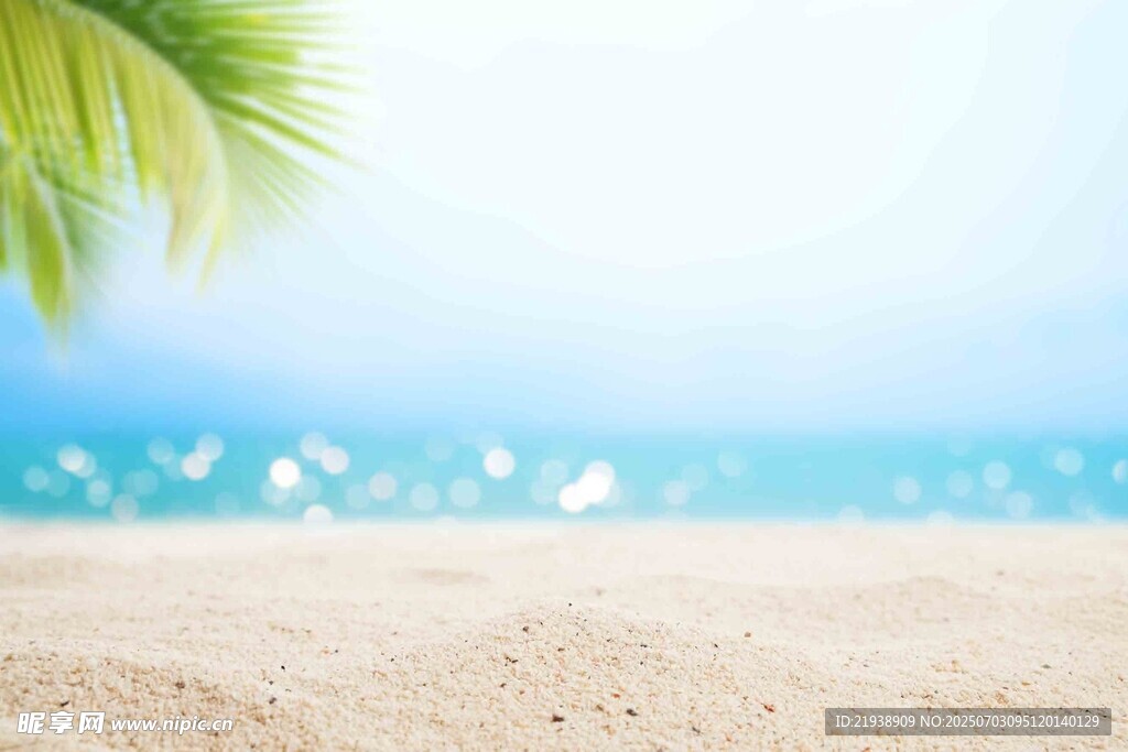 夏日沙滩海景风光