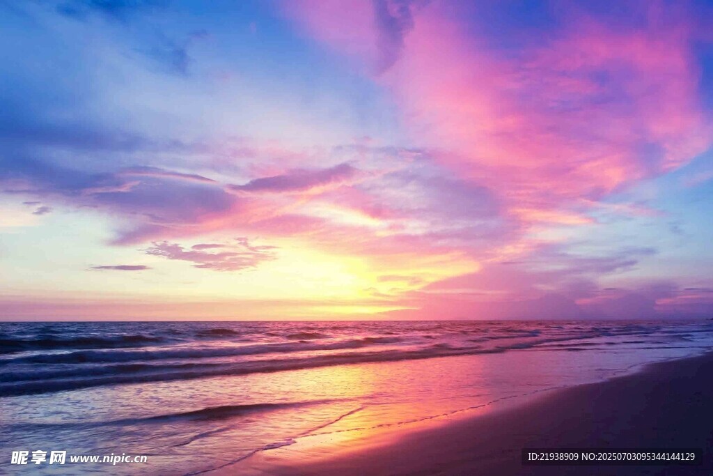 海边绚丽日落美景