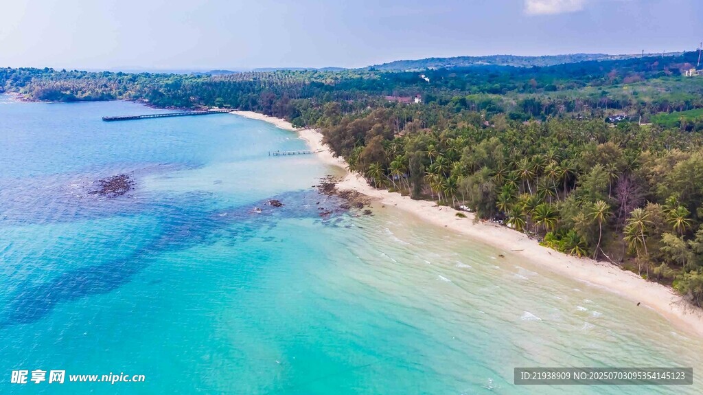 美丽海岛沙滩海景风光