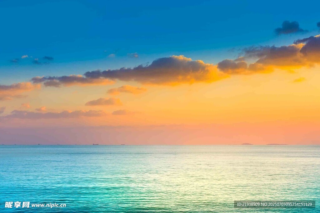 海边绝美日落海景图