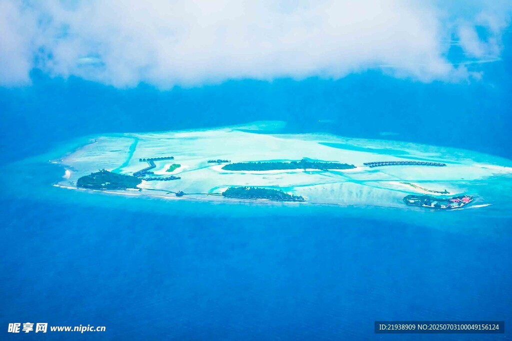 美丽海岛俯瞰图