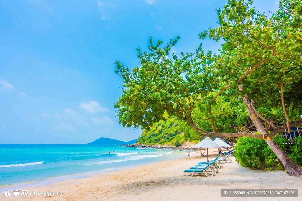 美丽海滨沙滩度假风光