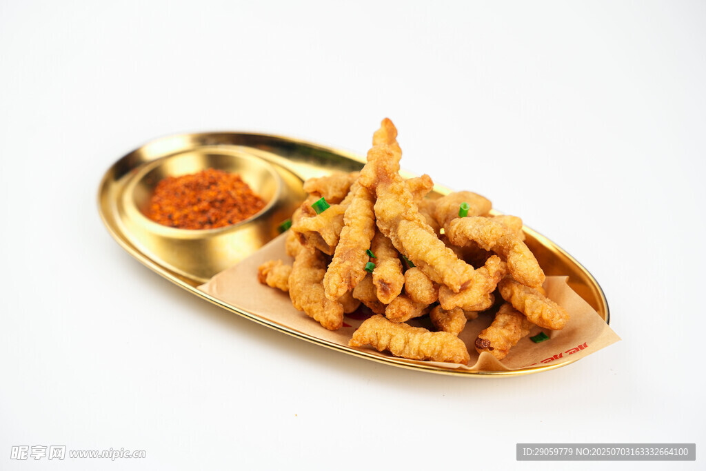 香脆炸物配蘸料小酥肉