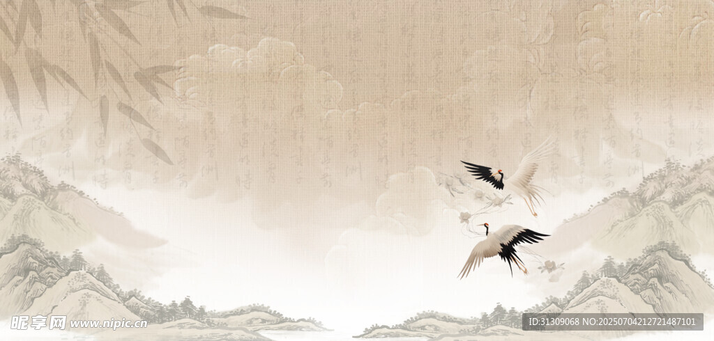 中国风书法背景