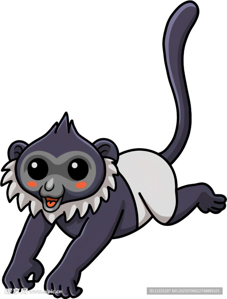 可爱黑猴卡通形象