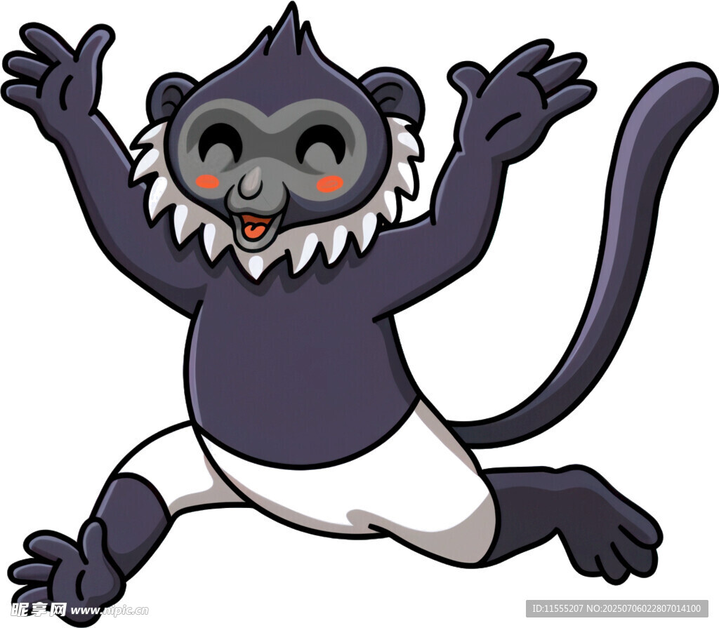 跳跃的卡通小猴