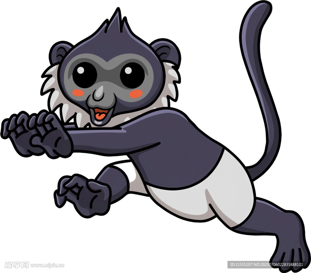 跳跃的可爱小猴