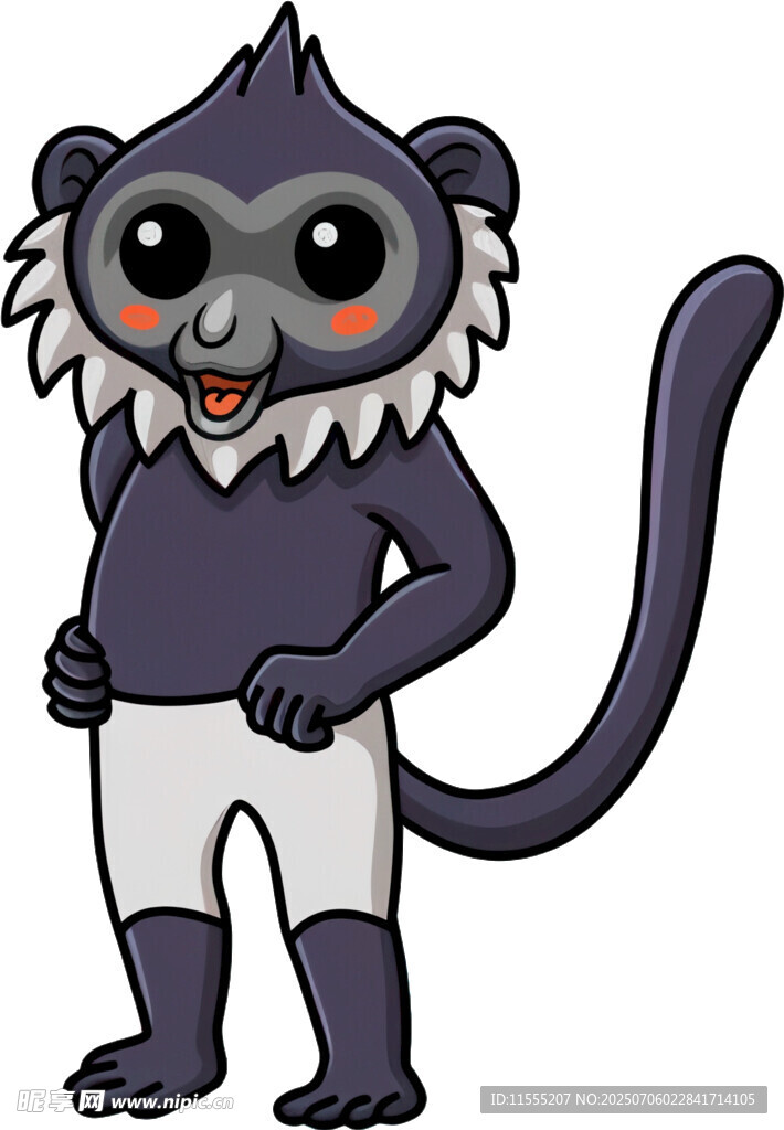 可爱卡通狐猴形象