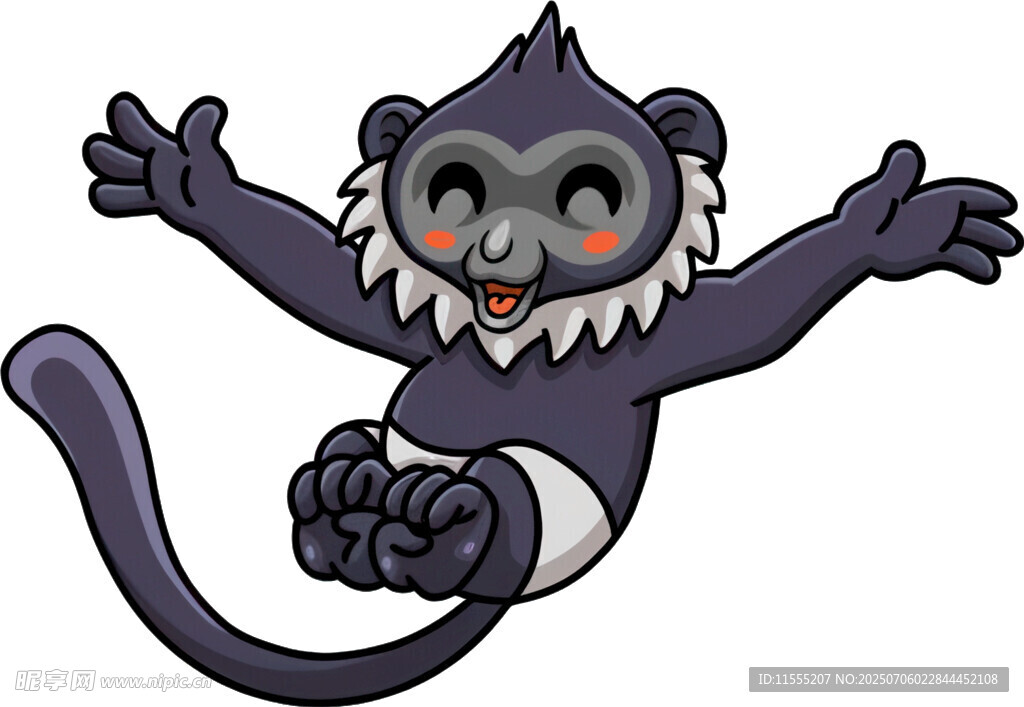 跳跃的可爱猴子