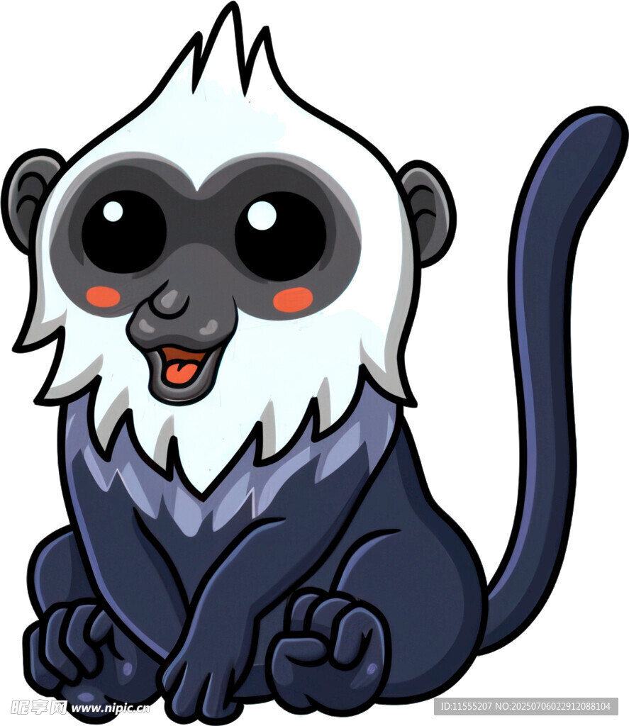 可爱白脸小猴卡通形象