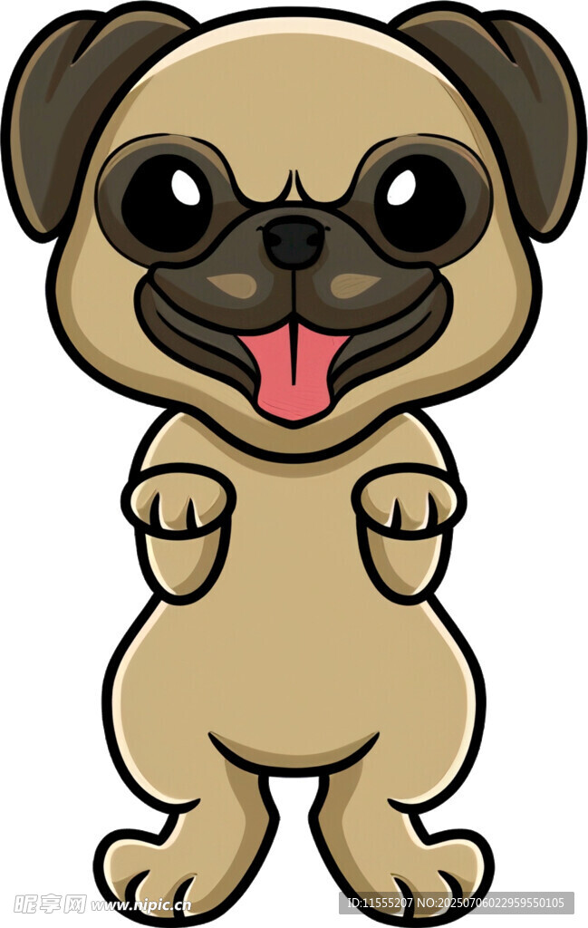 可爱哈巴狗卡通形象