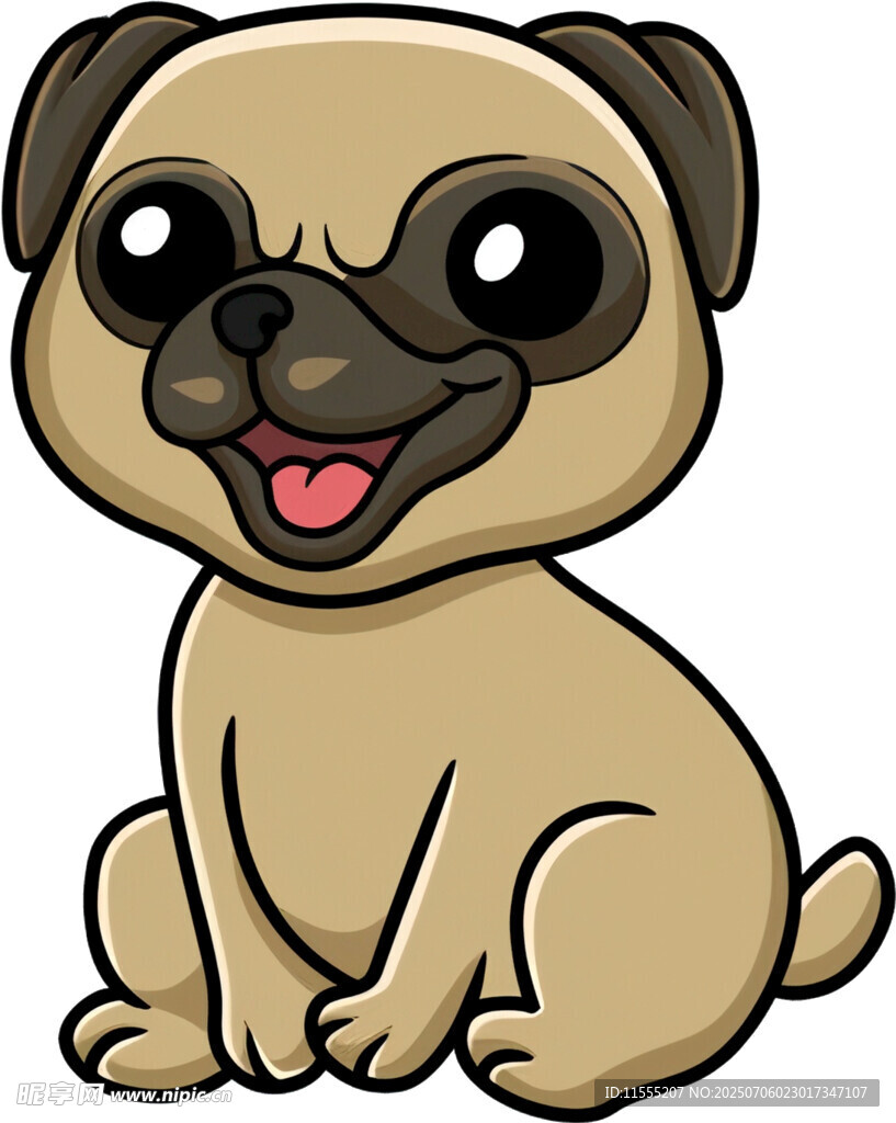 可爱哈巴狗卡通形象