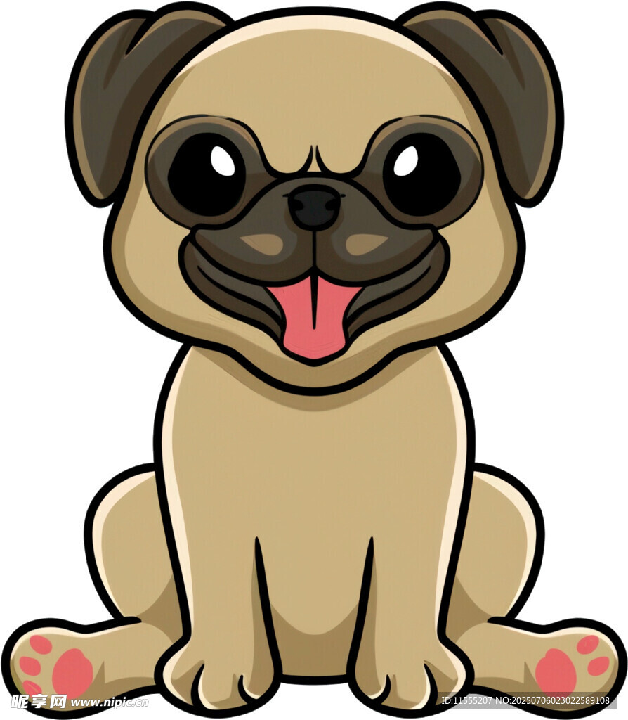 可爱哈巴狗卡通形象
