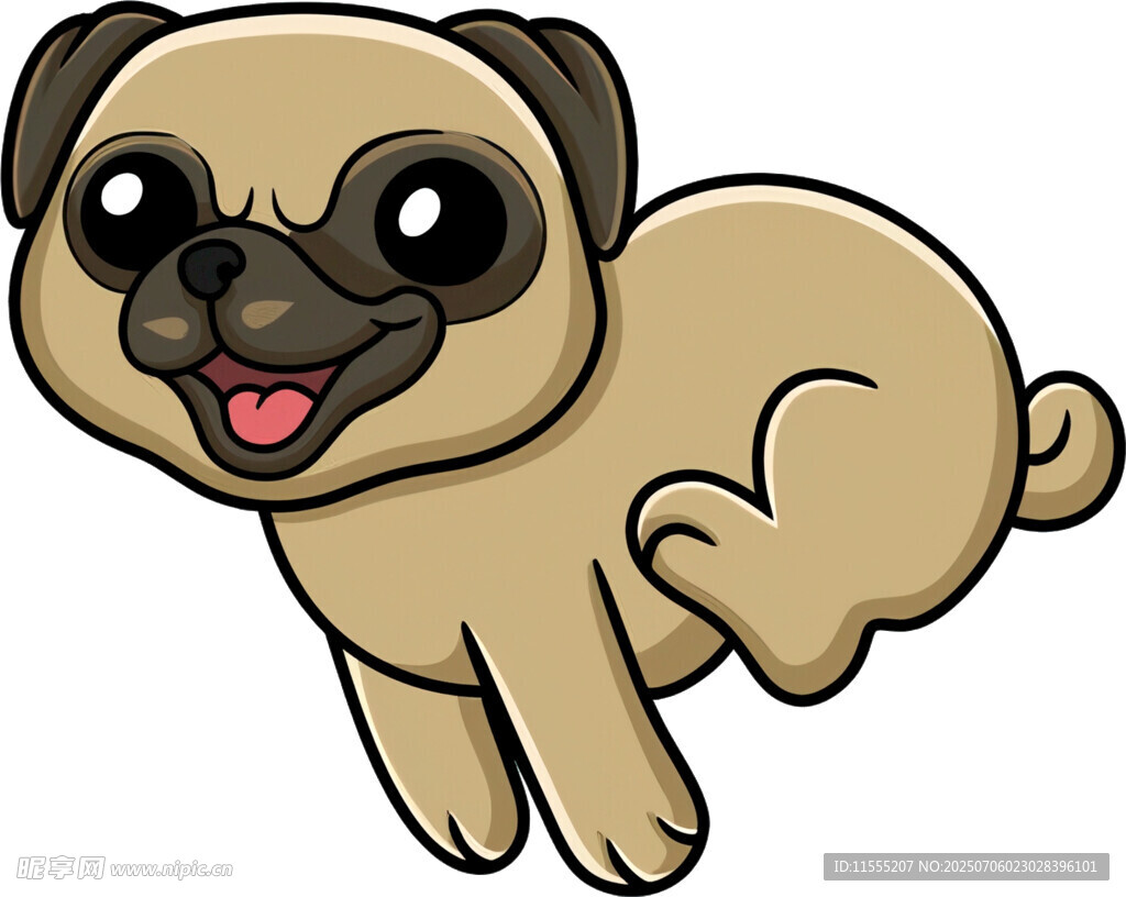 可爱哈巴狗卡通形象