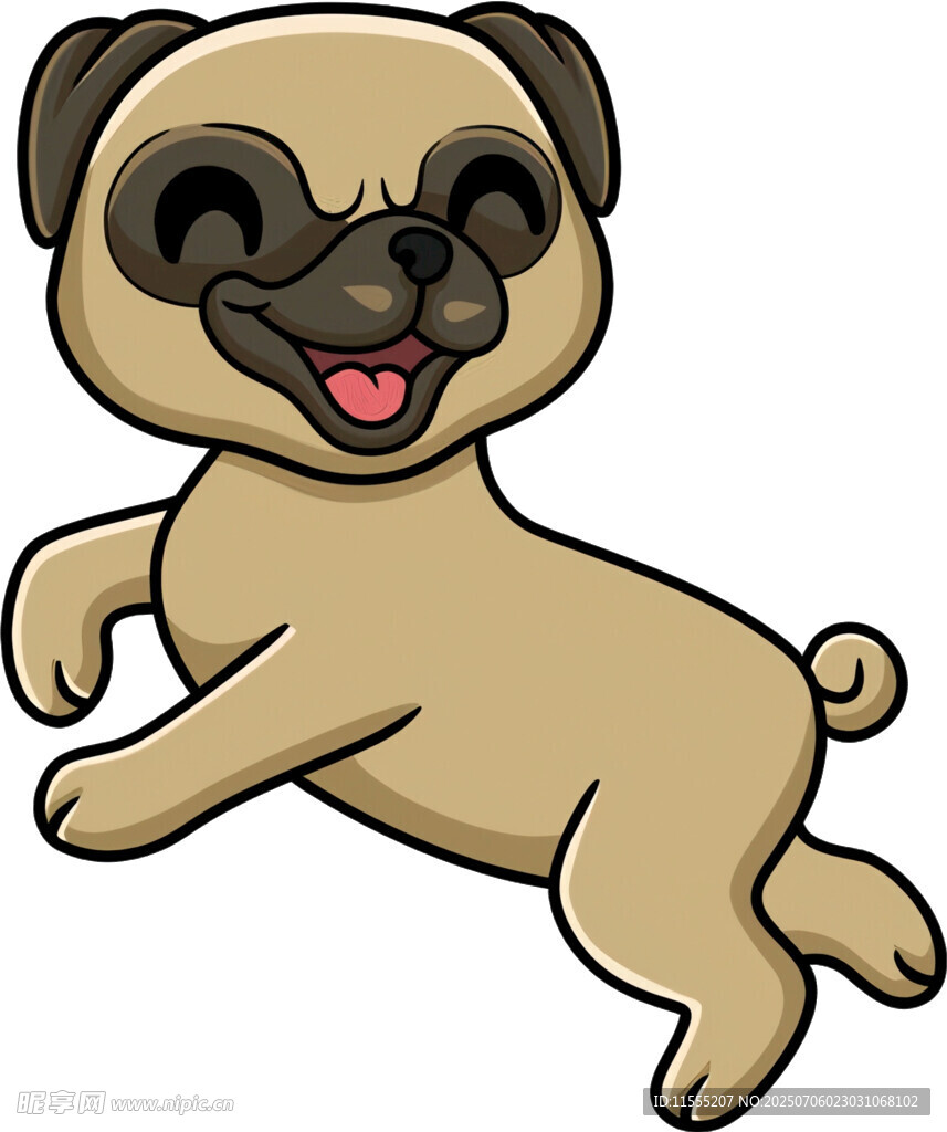 跳跃的可爱哈巴狗