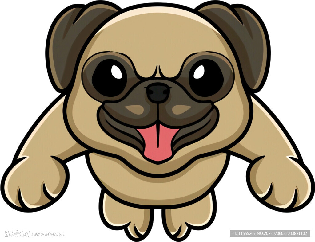 可爱哈巴狗卡通形象