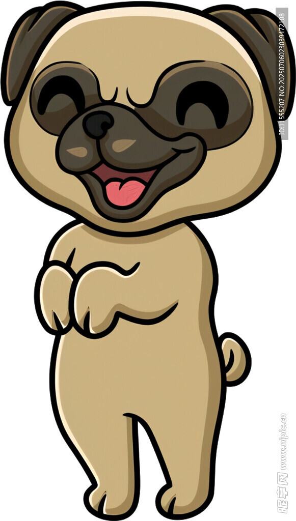 可爱哈巴狗卡通形象