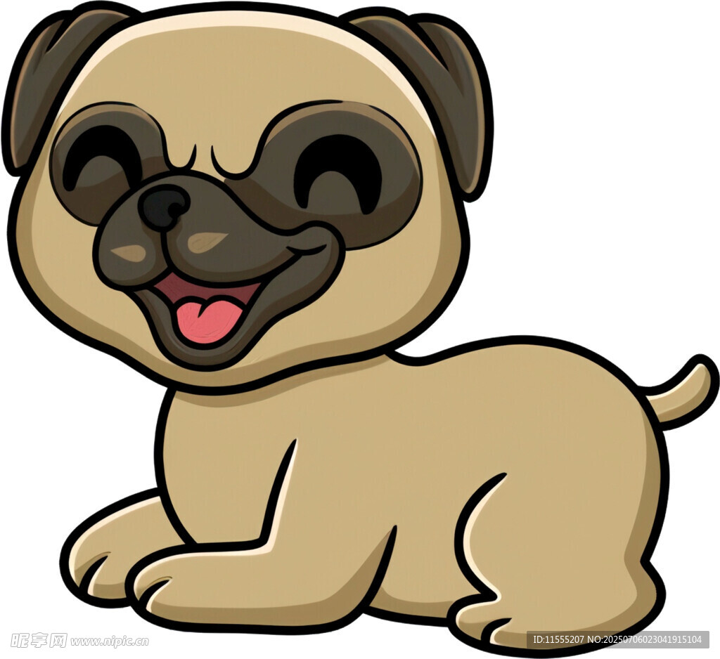 可爱哈巴狗卡通形象