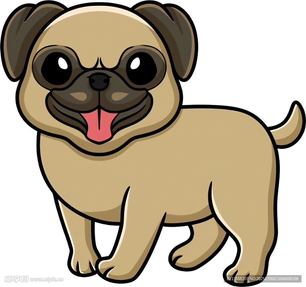 可爱哈巴狗卡通形象