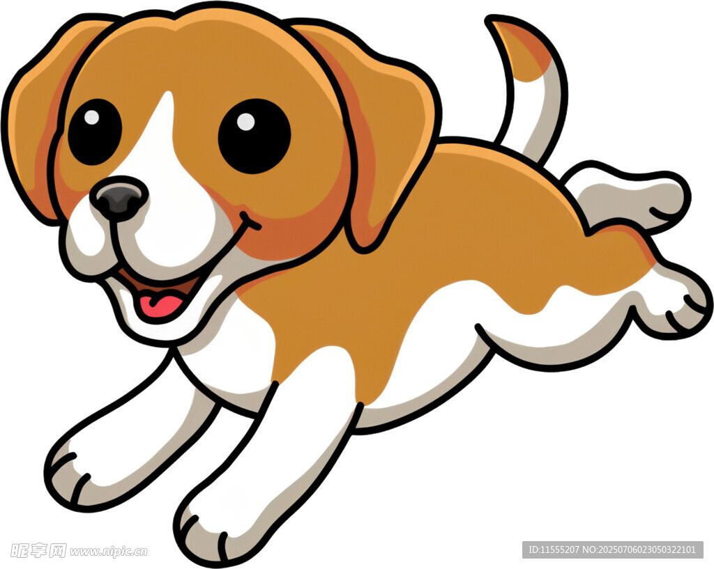 奔跑的可爱小狗