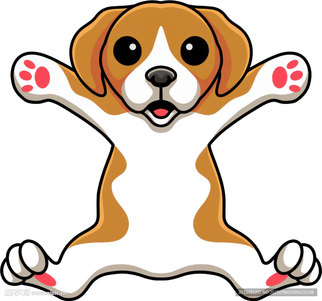 可爱小狗开心坐立