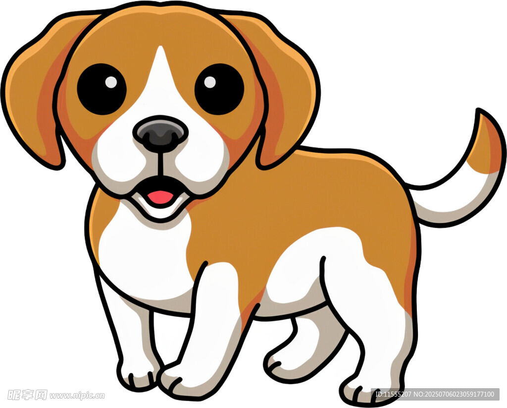 可爱小猎犬卡通形象