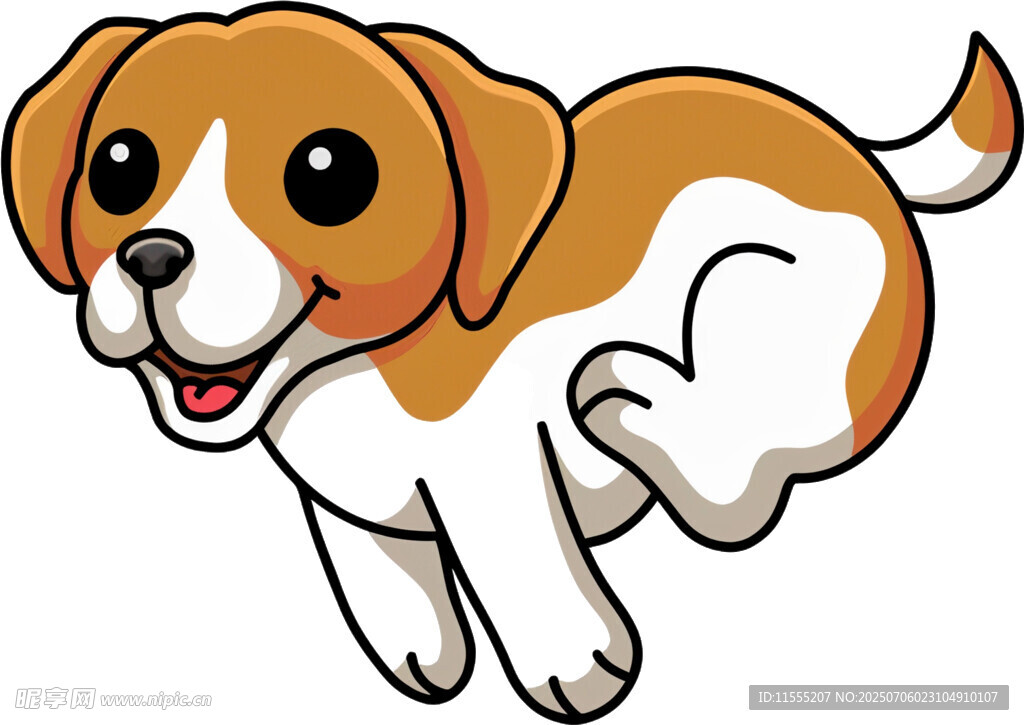 欢快奔跑的小猎犬