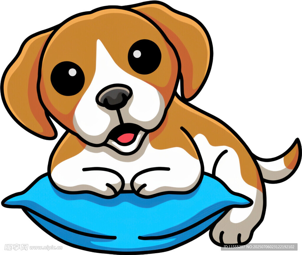 趴着的可爱小狗