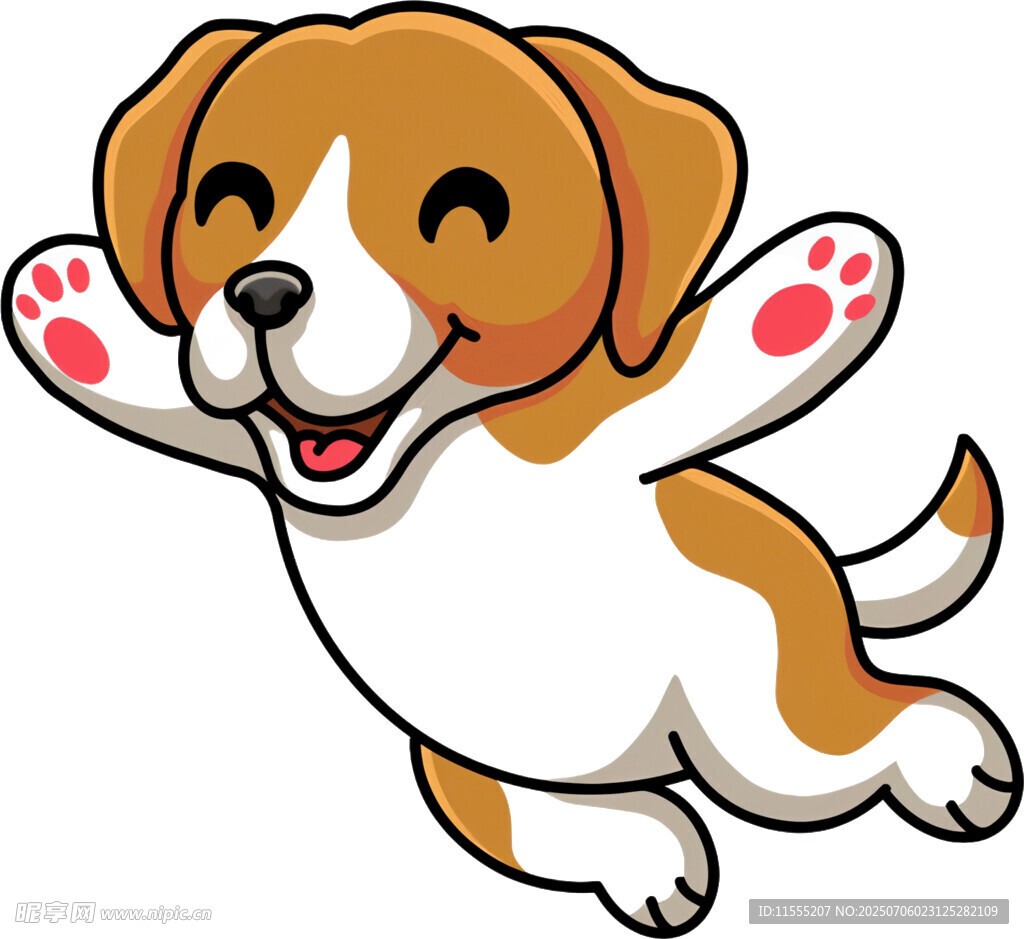 跳跃的可爱小狗