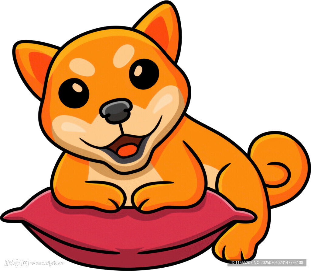 趴着的可爱柴犬