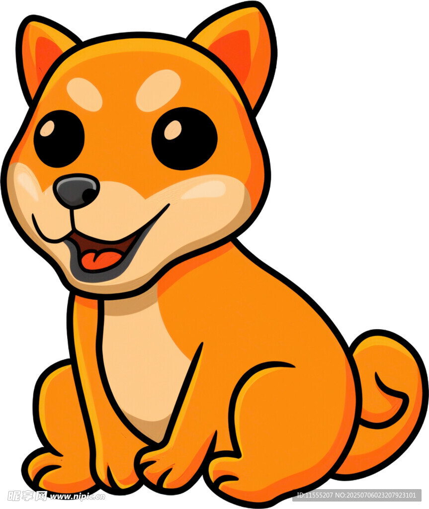 可爱坐姿小柴犬