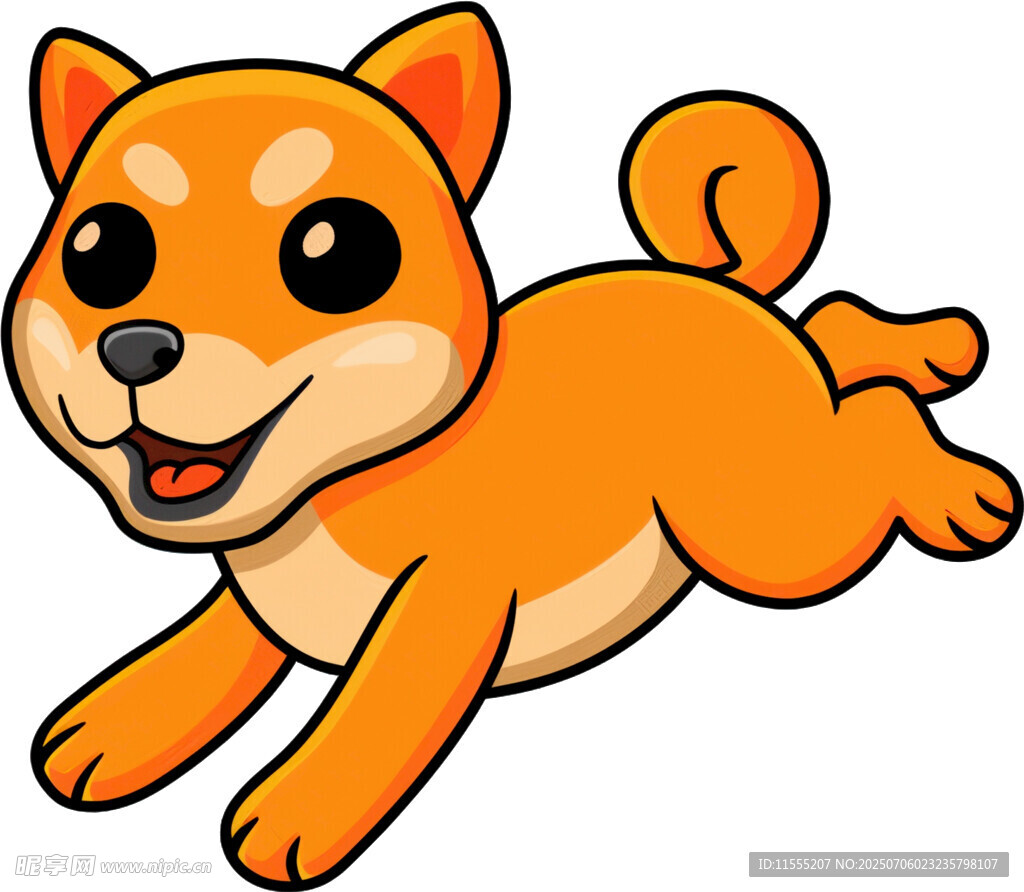 奔跑的可爱柴犬