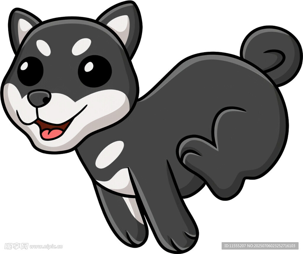 跳跃的可爱哈士奇